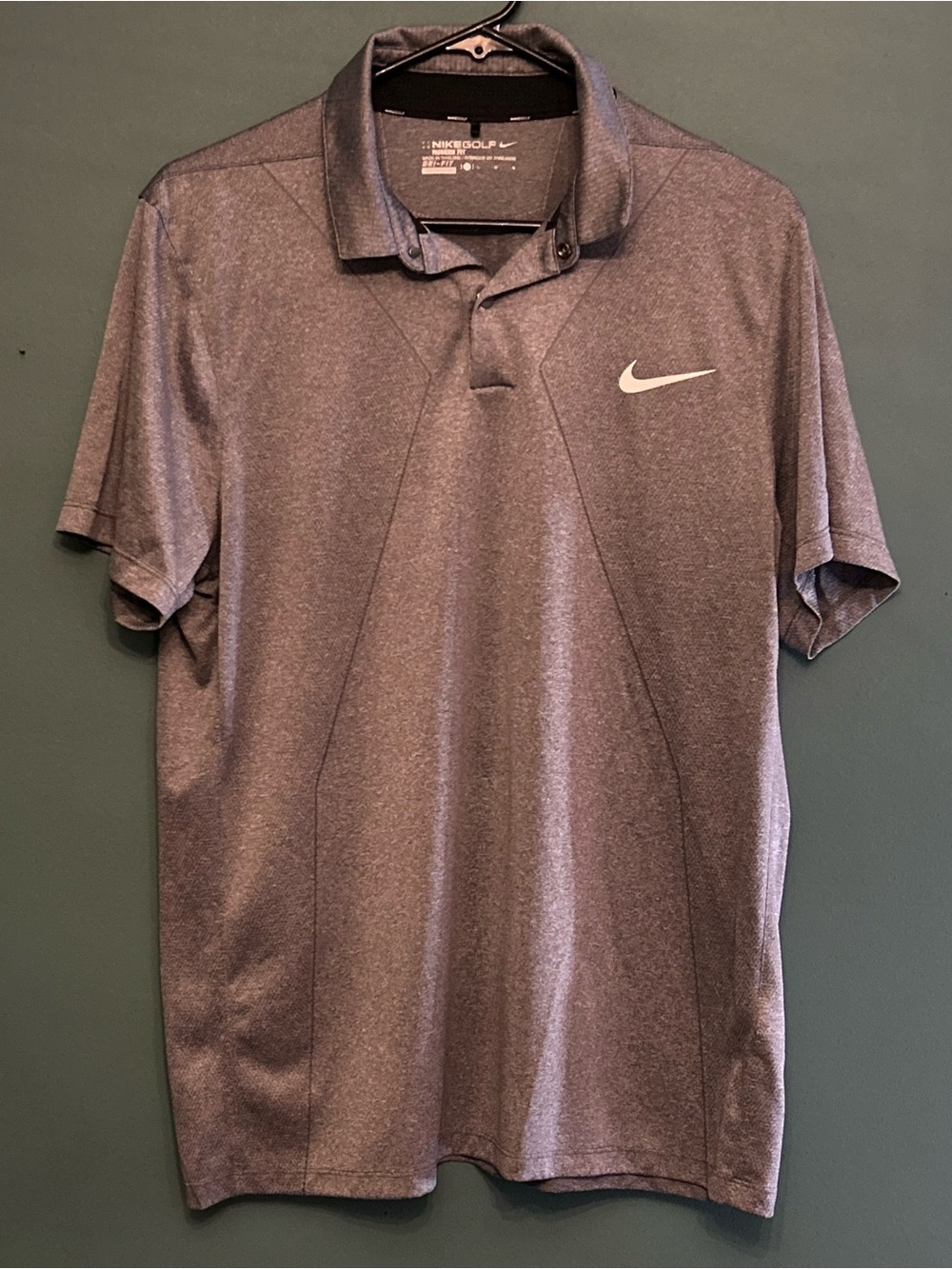 Nike Golf Modern Fit Dri-FIT Mens Polo Shirt Gray Size Large